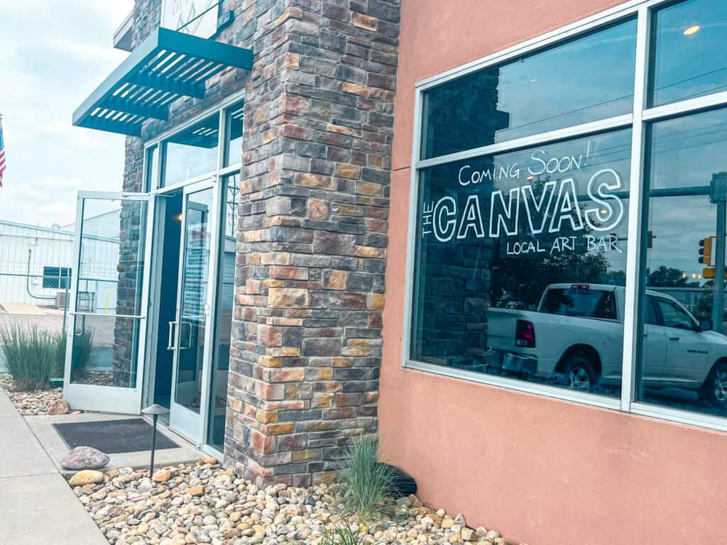 The canvas exterior building